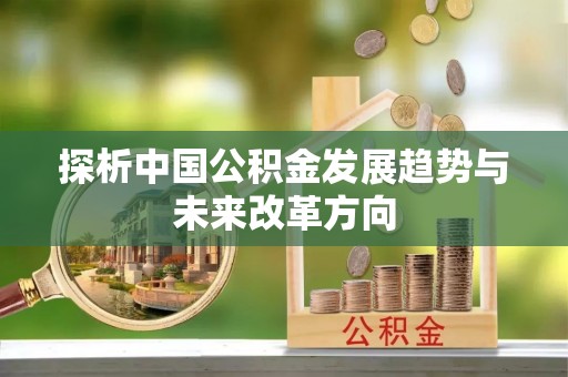 徐水探析中国公积金发展趋势与未来改革方向