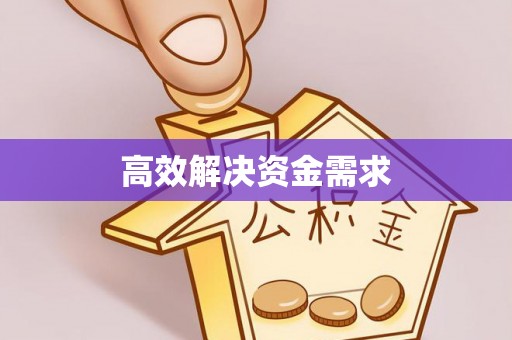徐水高效解决资金需求